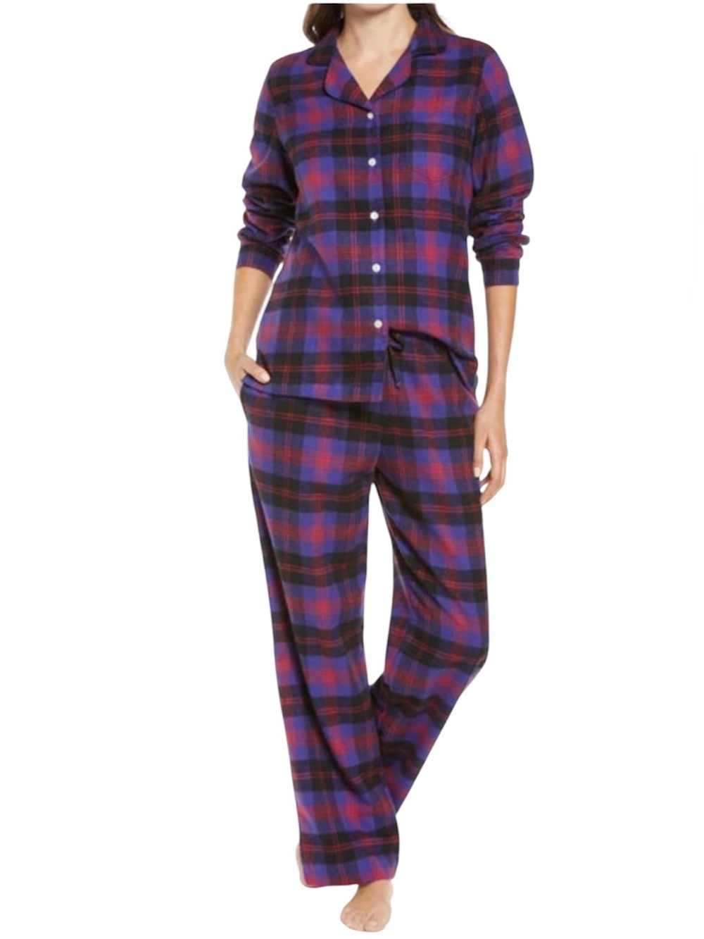 L.L.BEAN Scotch Plaid Flannel Pajamas NWT Size Medium - Picture 13 of 13